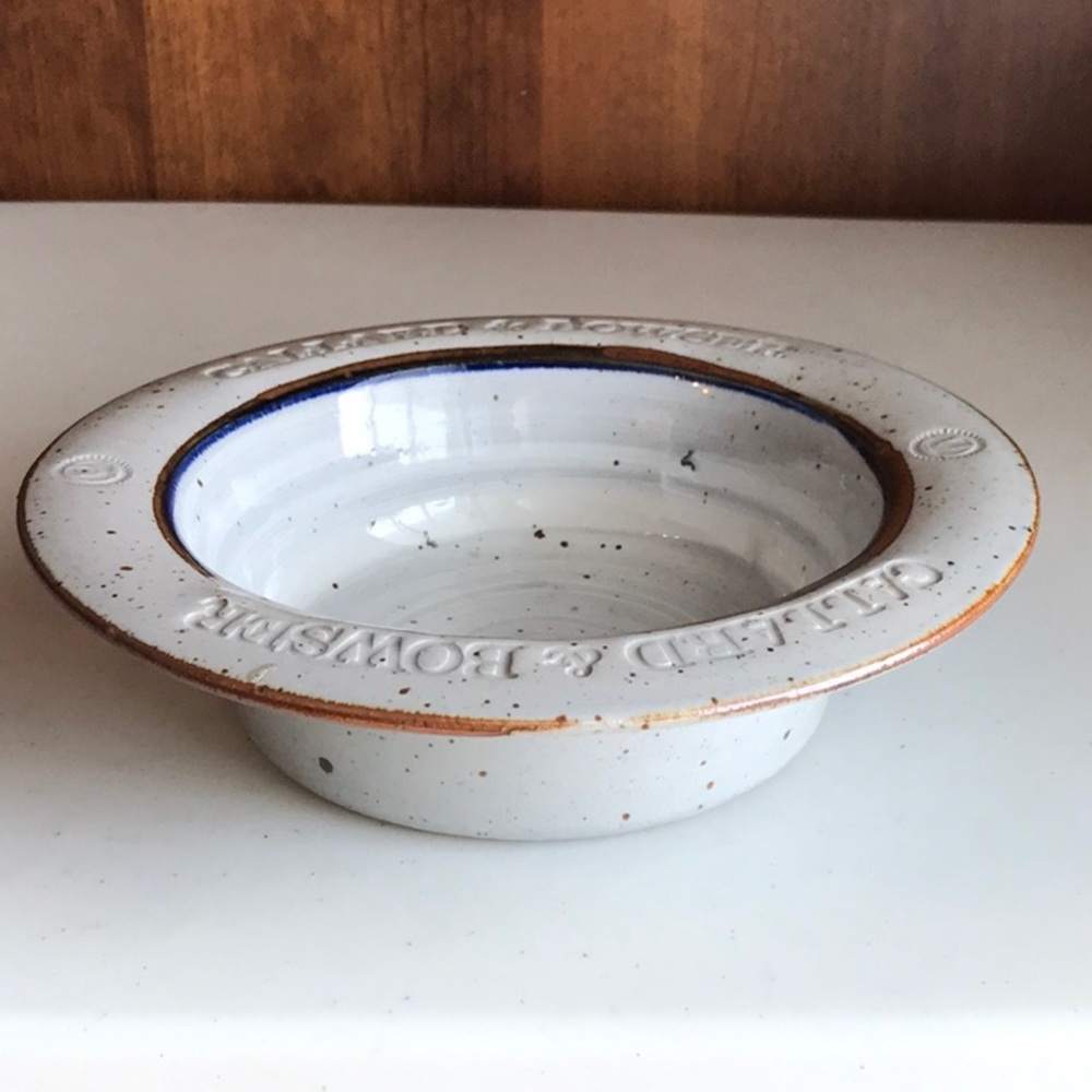 Vintage Gallard & Bowser Limited Edition Bowl Old Stone Pottery Signed